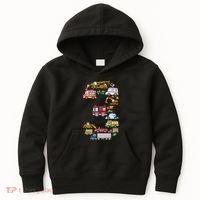 3rd Birthday 3 Year Old Transportation Cars Fire Truck Kids Hoodie thumb 0