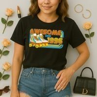 30th Birthday Awesome Since 1996 Retro Roller Skates  Comfort Colors Boxy T-Shirt thumb 2