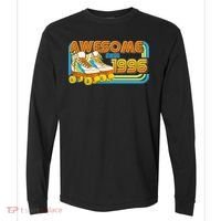 30th Birthday Awesome Since 1996 Retro Roller Skates  Comfort Colors Heavyweight Long Sleeve T-Shirt thumb 0