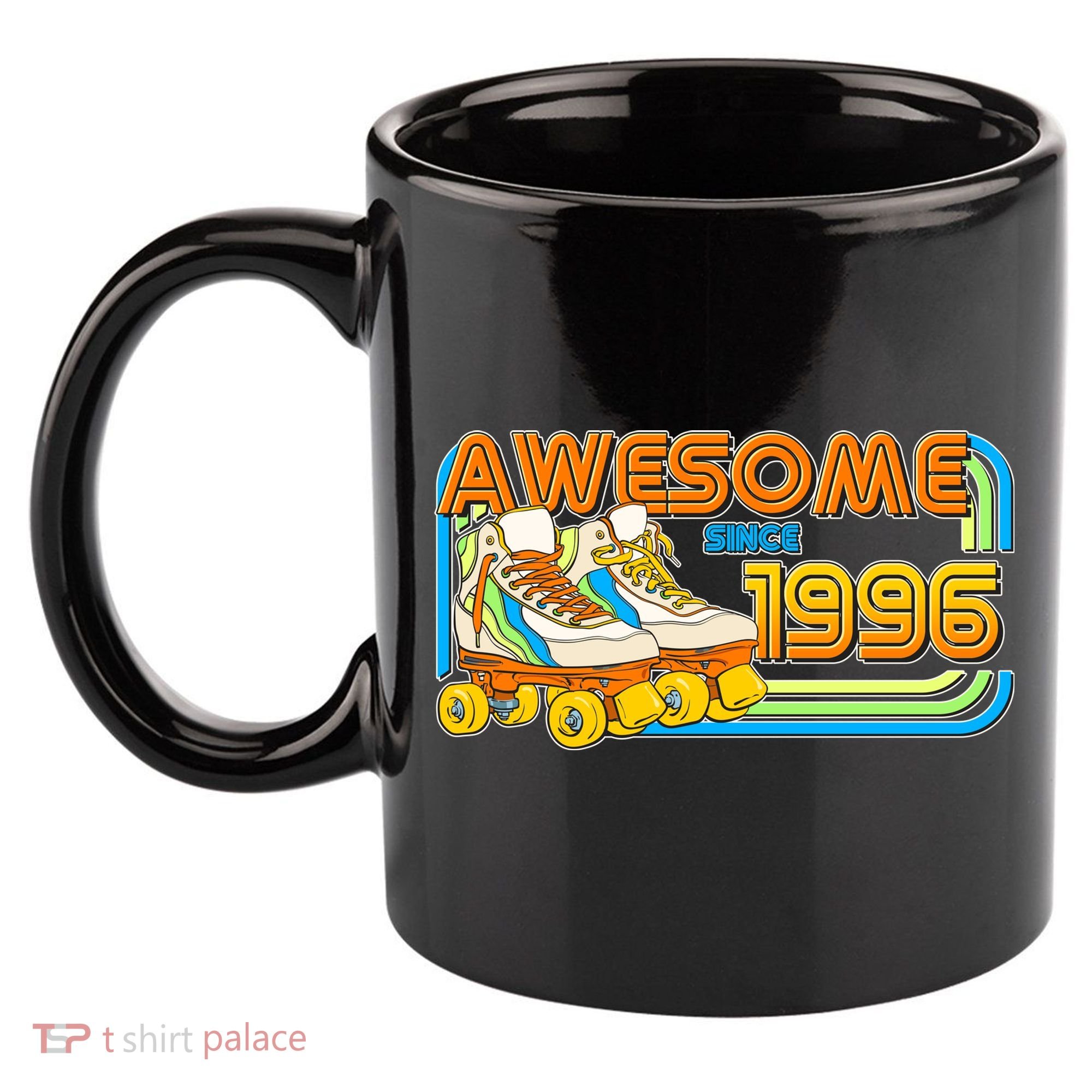 30th Birthday Awesome Since 1996 Retro Roller Skates  11oz C Handle Ceramic Mug