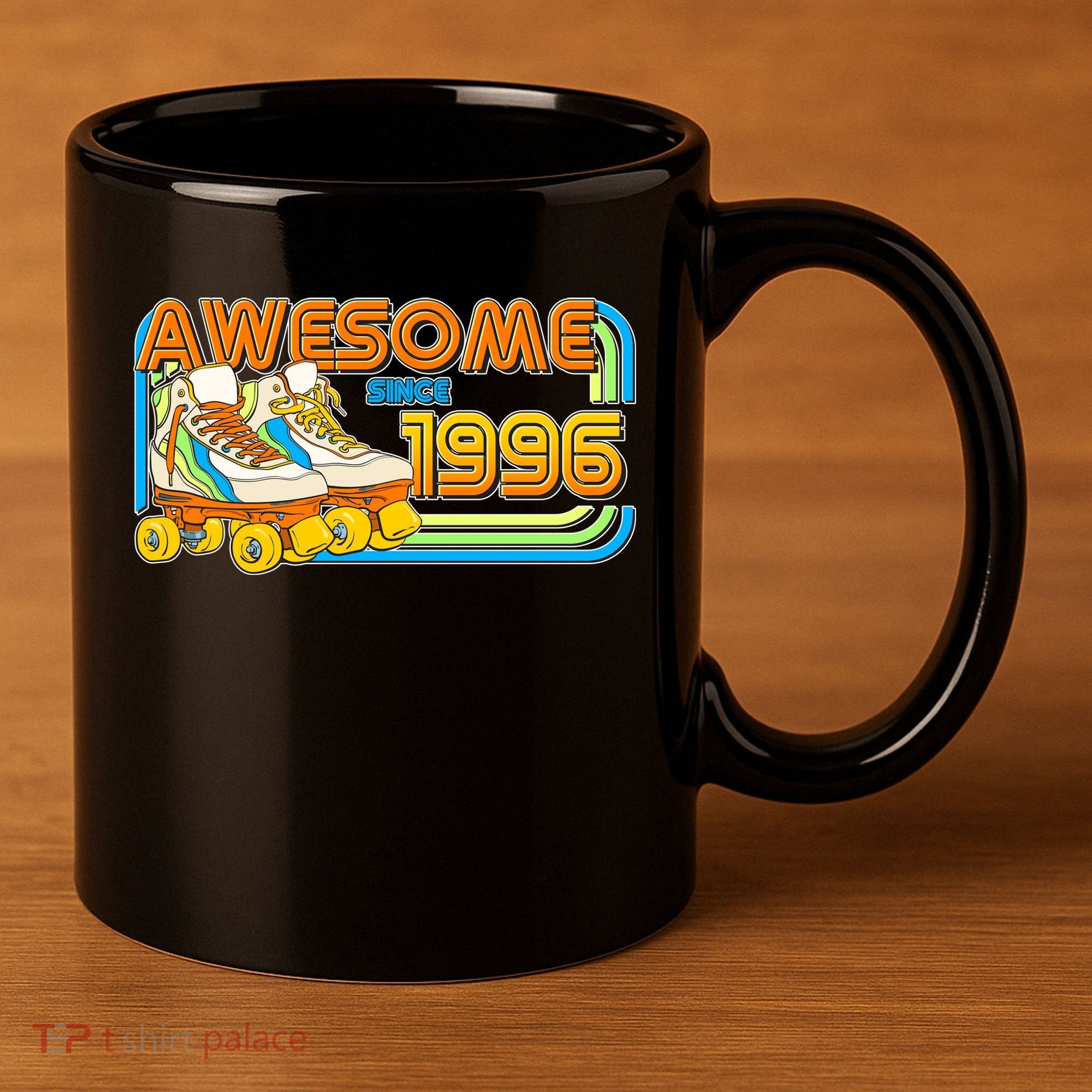 30th Birthday Awesome Since 1996 Retro Roller Skates  11oz C Handle Ceramic Mug