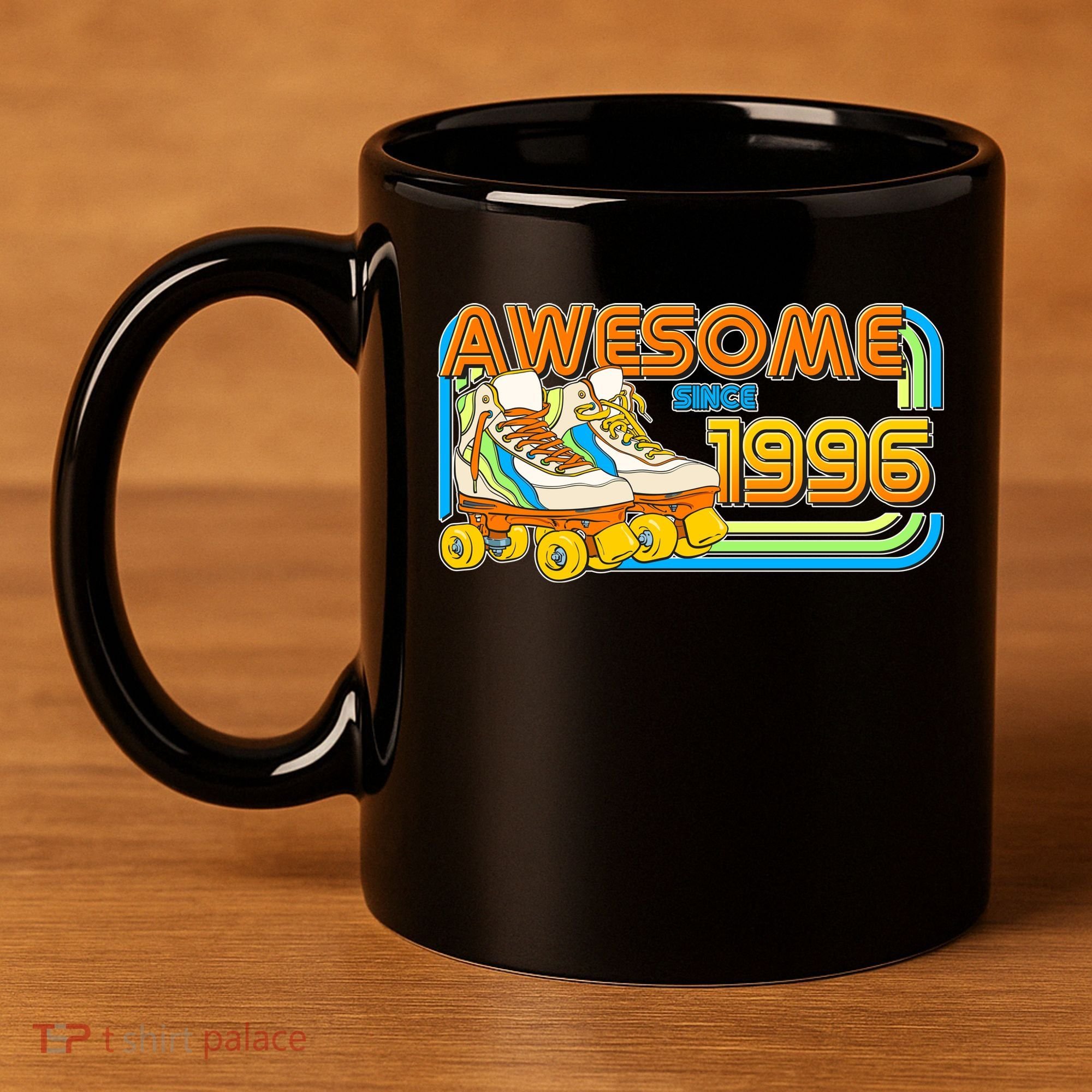 30th Birthday Awesome Since 1996 Retro Roller Skates  11oz C Handle Ceramic Mug