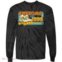 30th Birthday Awesome Since 1996 Retro Roller Skates  Tie-Dye Long Sleeve Shirt thumb 0