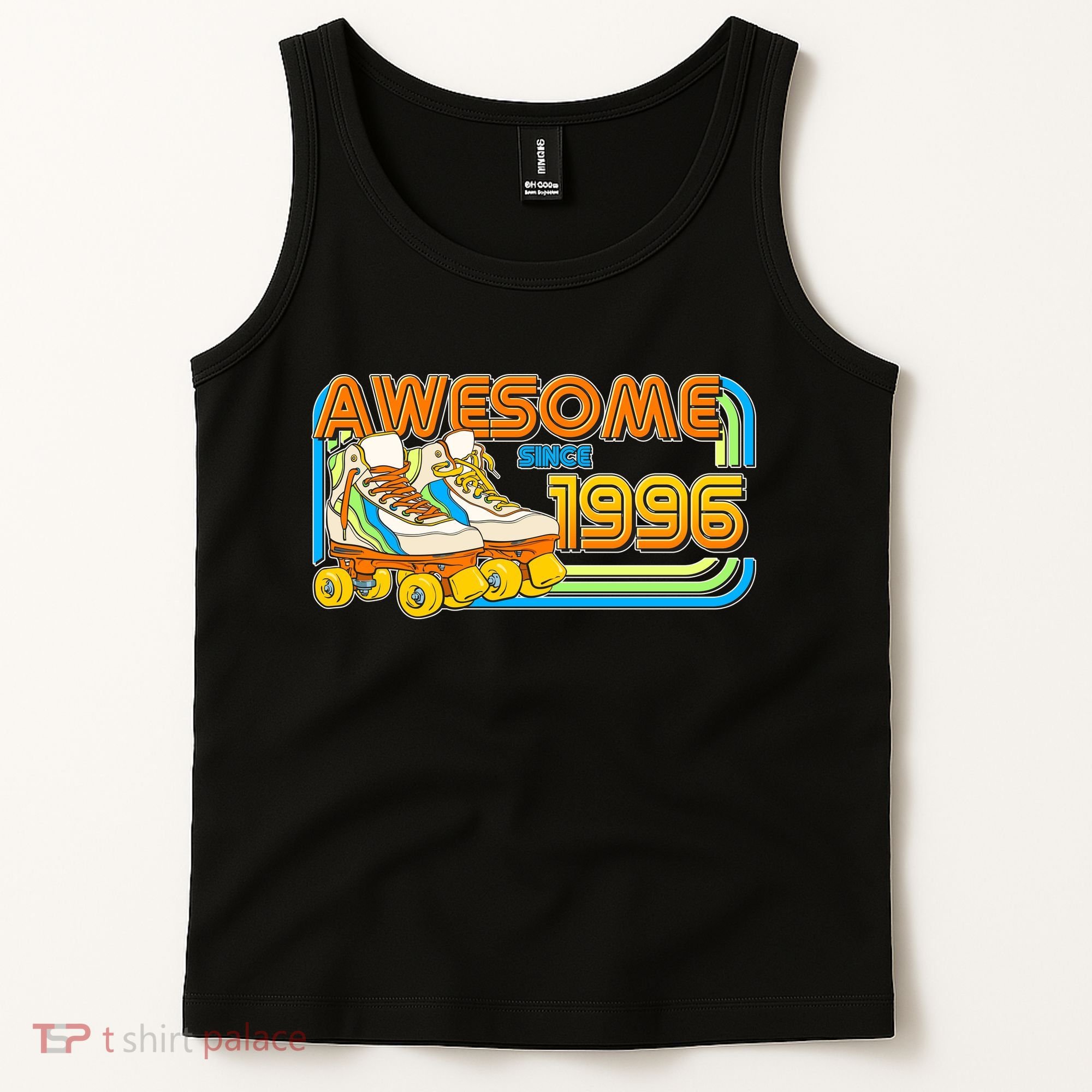 30th Birthday Awesome Since 1996 Retro Roller Skates  Tank Top
