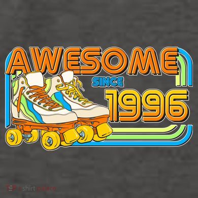 30th Birthday Awesome Since 1996 Retro Roller Skates  Vector Backpack