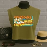 30th Birthday Awesome Since 1996 Retro Roller Skates  Garment-Dyed Women's Muscle Tee thumb 3