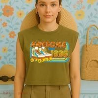 30th Birthday Awesome Since 1996 Retro Roller Skates  Garment-Dyed Women's Muscle Tee thumb 4