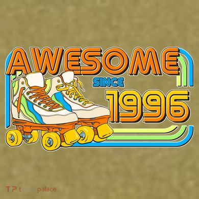 30th Birthday Awesome Since 1996 Retro Roller Skates  Garment-Dyed Women's Muscle Tee