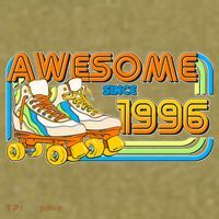 30th Birthday Awesome Since 1996 Retro Roller Skates  Garment-Dyed Women's Muscle Tee thumb 6