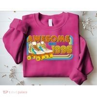 30th Birthday Awesome Since 1996 Retro Roller Skates  Sweatshirt thumb 2