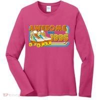 30th Birthday Awesome Since 1996 Retro Roller Skates  Women's Long Sleeve Shirt thumb 0