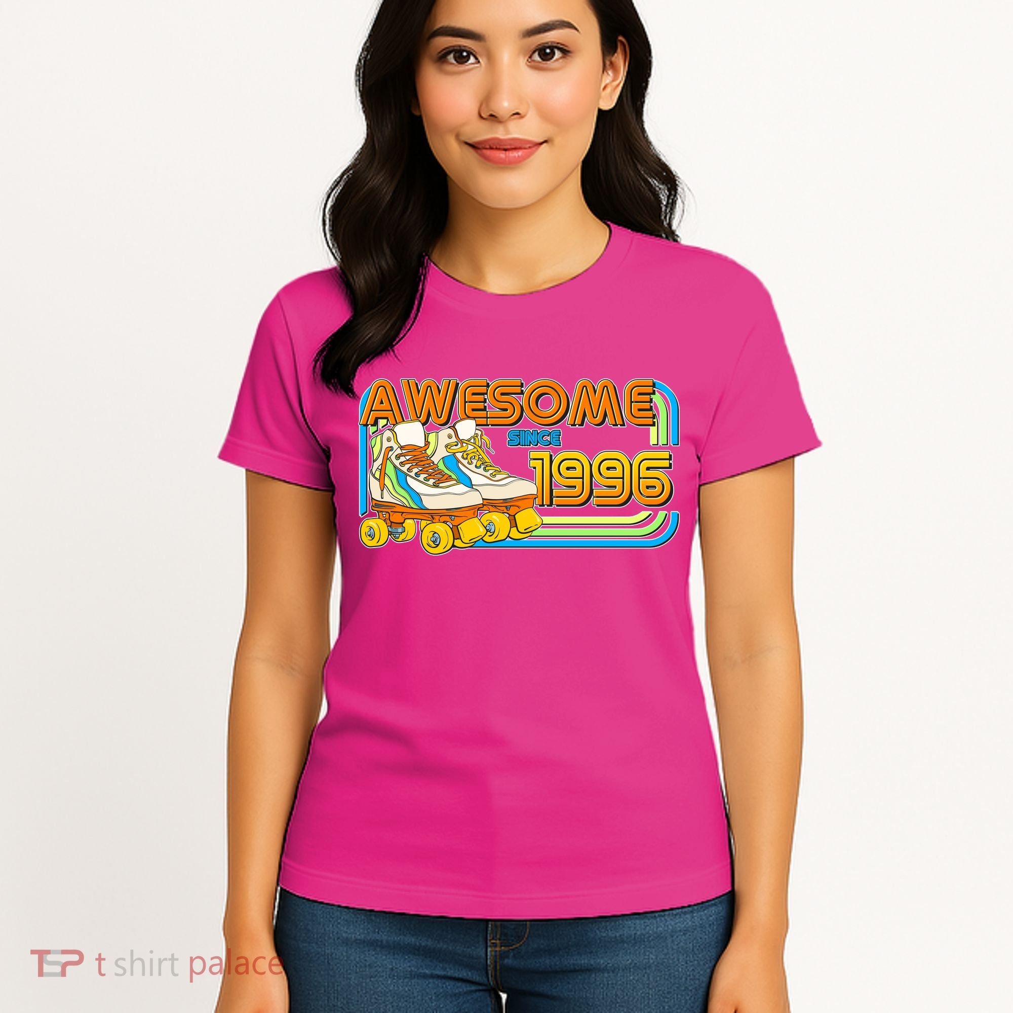30th Birthday Awesome Since 1996 Retro Roller Skates  Women's T-Shirt