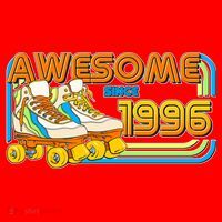 30th Birthday Awesome Since 1996 Retro Roller Skates  Santa Hat thumb 1