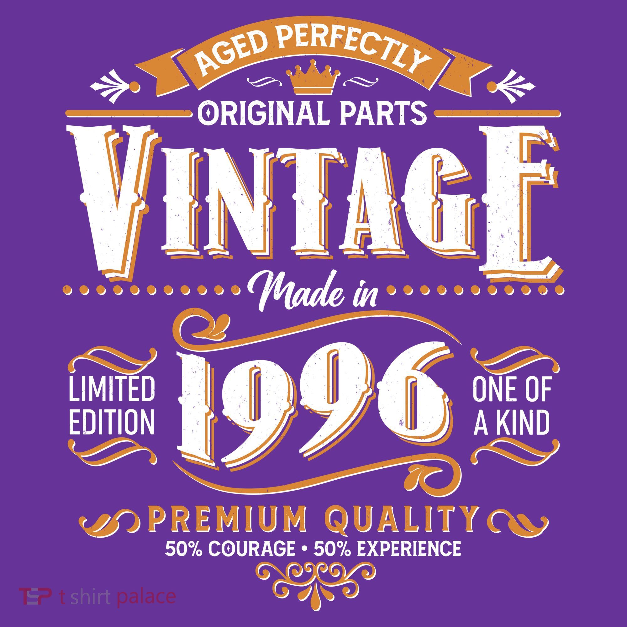 30th Birthday Age Perfectly Original Parts Vintage Made In 1996 Premium Quality T-Shirt