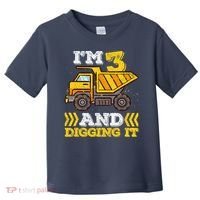3rd Birthday Boy, I'm 3 And Digging It Truck Toddler T-Shirt thumb 0