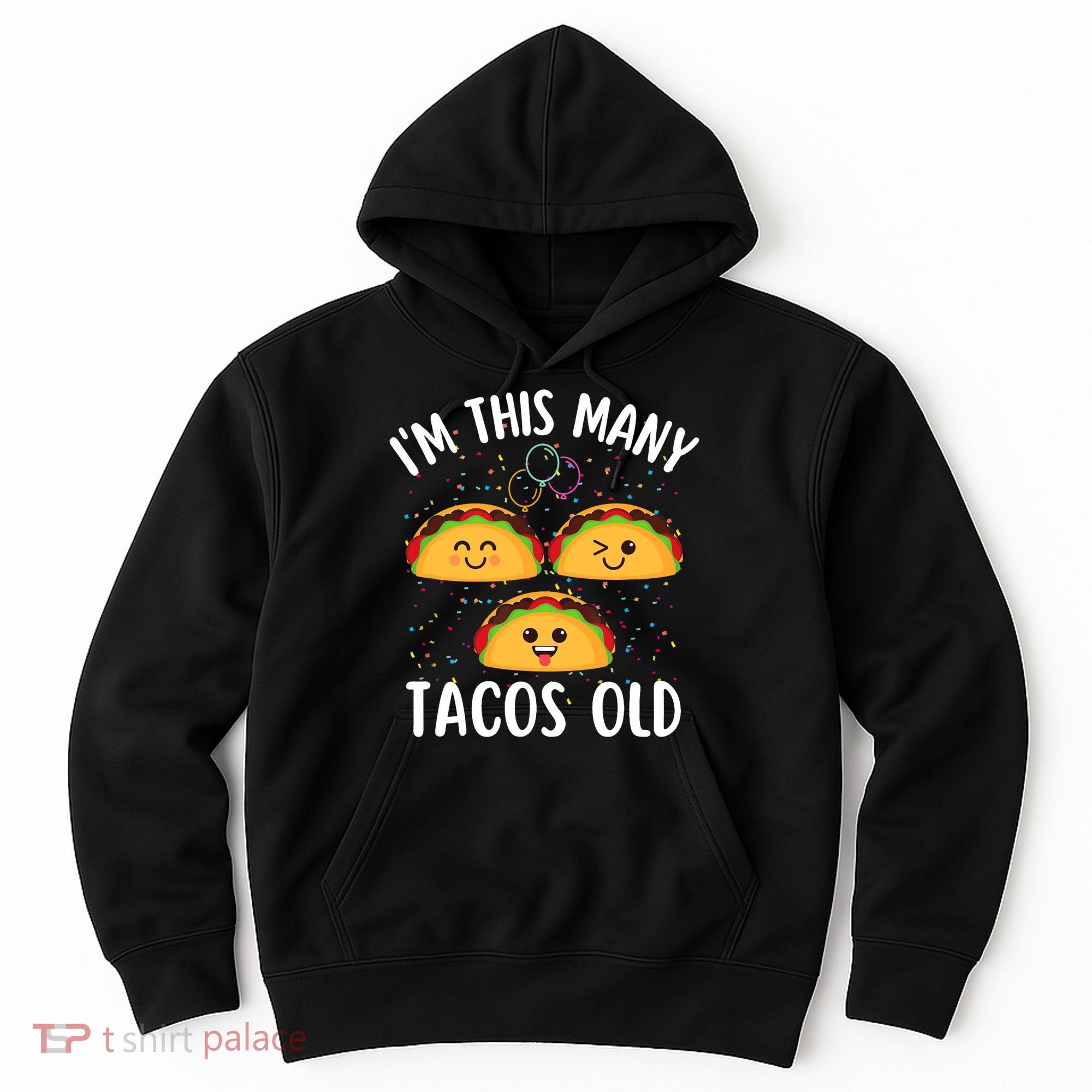 3rd Birthday Boy & Girl Taco Lover I'm This Many Tacos Old Hoodie
