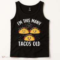 3rd Birthday Boy & Girl Taco Lover I'm This Many Tacos Old Tank Top thumb 2