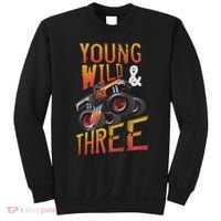 3rd Birthday Boy Monster Truck Rule Jam Three Years Sweatshirt thumb 0