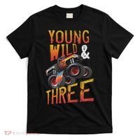 3rd Birthday Boy Monster Truck Rule Jam Three Years T-Shirt thumb 0