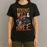 3rd Birthday Boy Monster Truck Rule Jam Three Years T-Shirt thumb 4