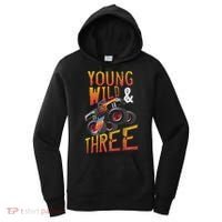 3rd Birthday Boy Monster Truck Rule Jam Three Years Women's Hoodie thumb 0