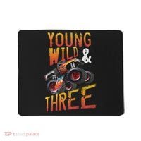 3rd Birthday Boy Monster Truck Rule Jam Three Years Mousepad thumb 0