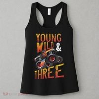 3rd Birthday Boy Monster Truck Rule Jam Three Years Women's Tank Top thumb 3