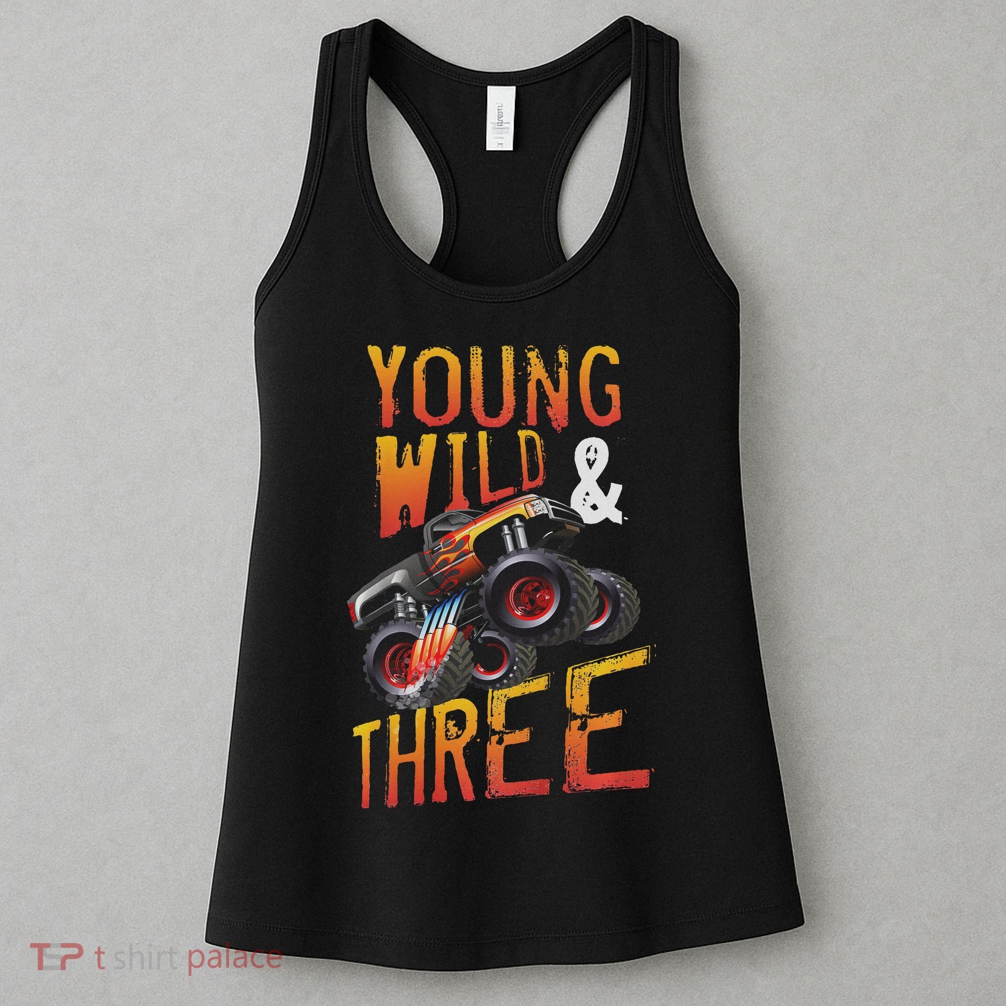 3rd Birthday Boy Monster Truck Rule Jam Three Years Women's Tank Top