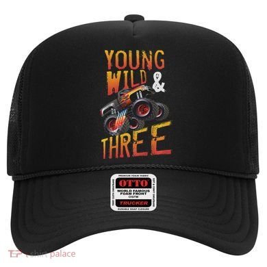 3rd Birthday Boy Monster Truck Rule Jam Three Years Hat