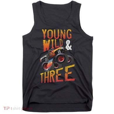 3rd Birthday Boy Monster Truck Rule Jam Three Years Tank Top