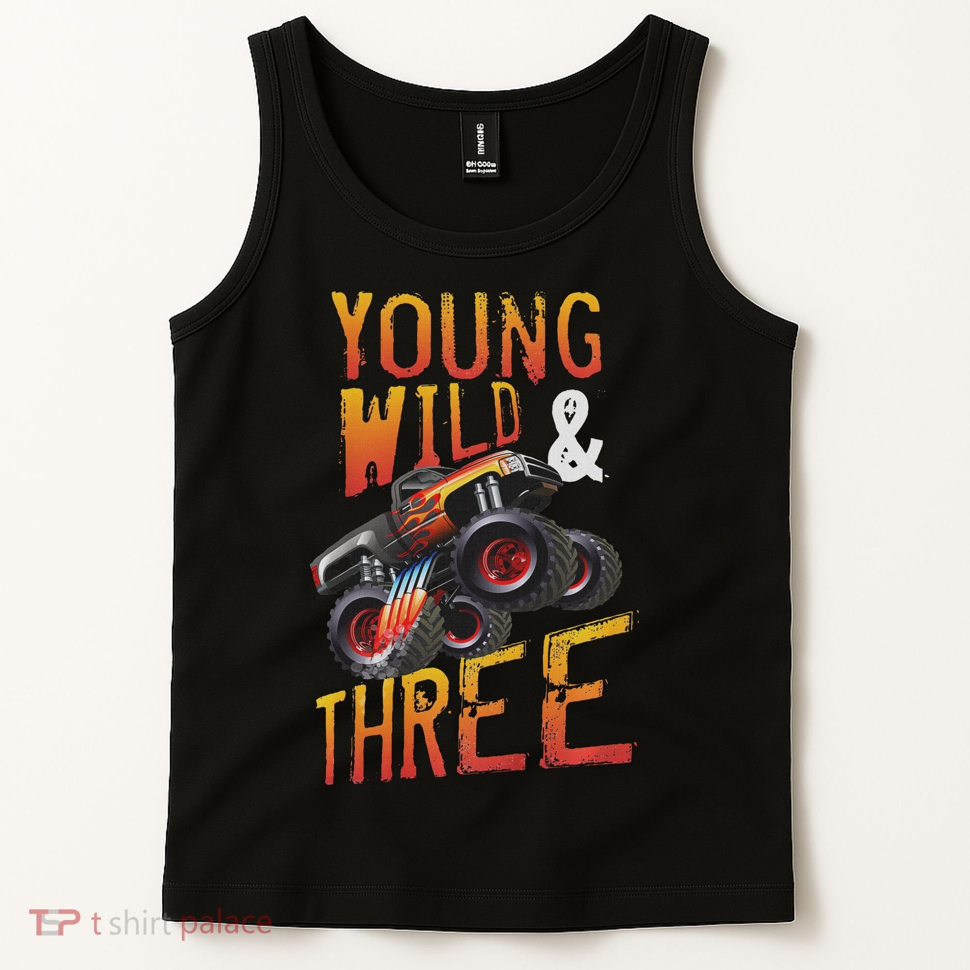 3rd Birthday Boy Monster Truck Rule Jam Three Years Tank Top