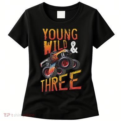 3rd Birthday Boy Monster Truck Rule Jam Three Years Women's T-Shirt