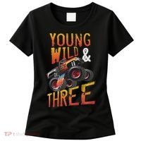 3rd Birthday Boy Monster Truck Rule Jam Three Years Women's T-Shirt thumb 0