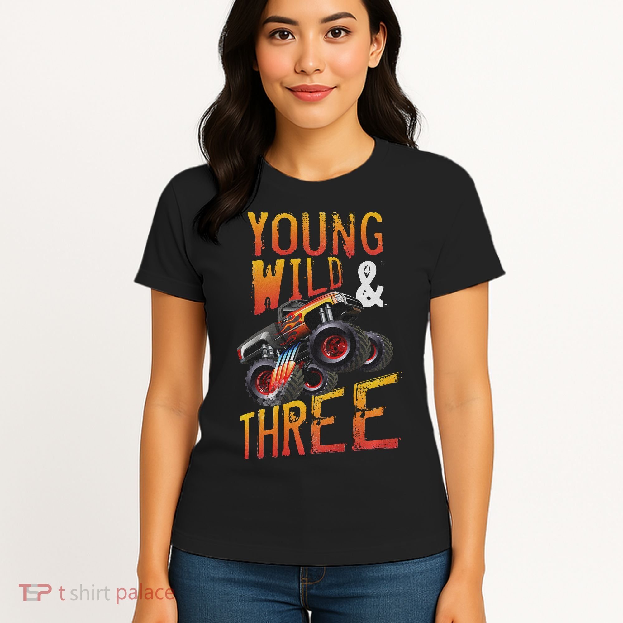 3rd Birthday Boy Monster Truck Rule Jam Three Years Women's T-Shirt