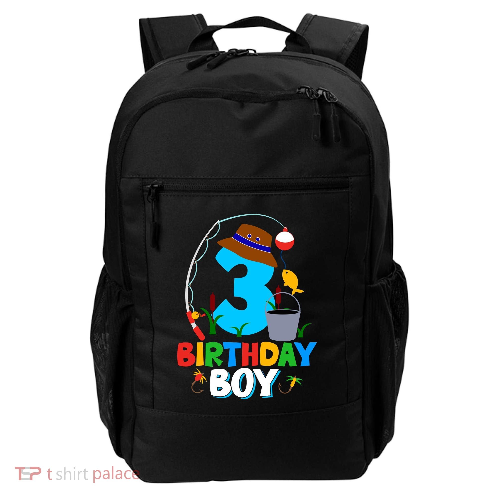 3rd Birthday Boy Fishing Fish Bday Party Decorations Backpack