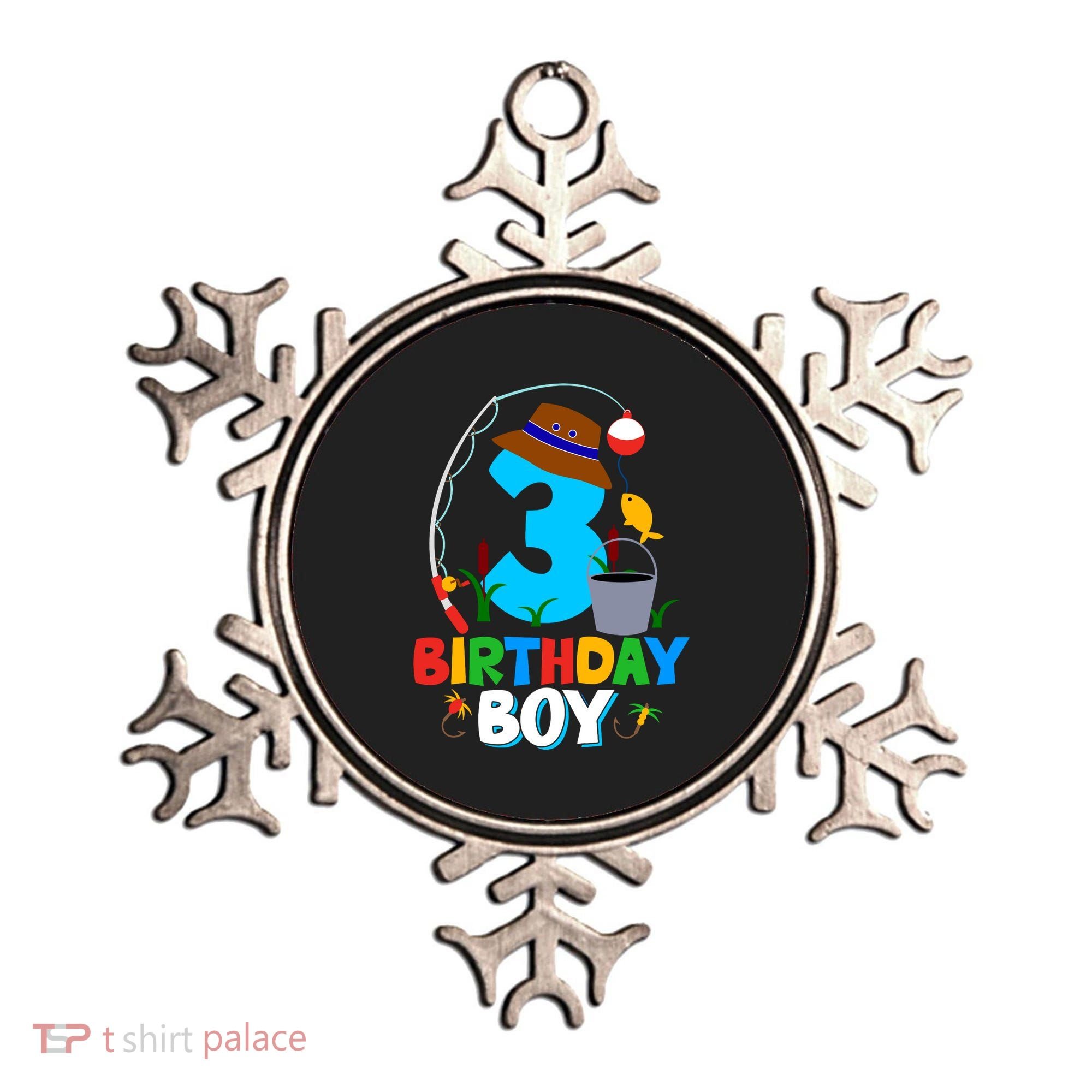 3rd Birthday Boy Fishing Fish Bday Party Decorations Ornament