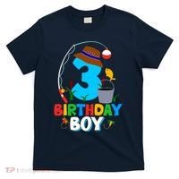 3rd Birthday Boy Fishing Fish Bday Party Decorations T-Shirt thumb 0