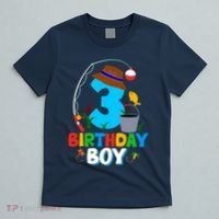 3rd Birthday Boy Fishing Fish Bday Party Decorations T-Shirt thumb 5