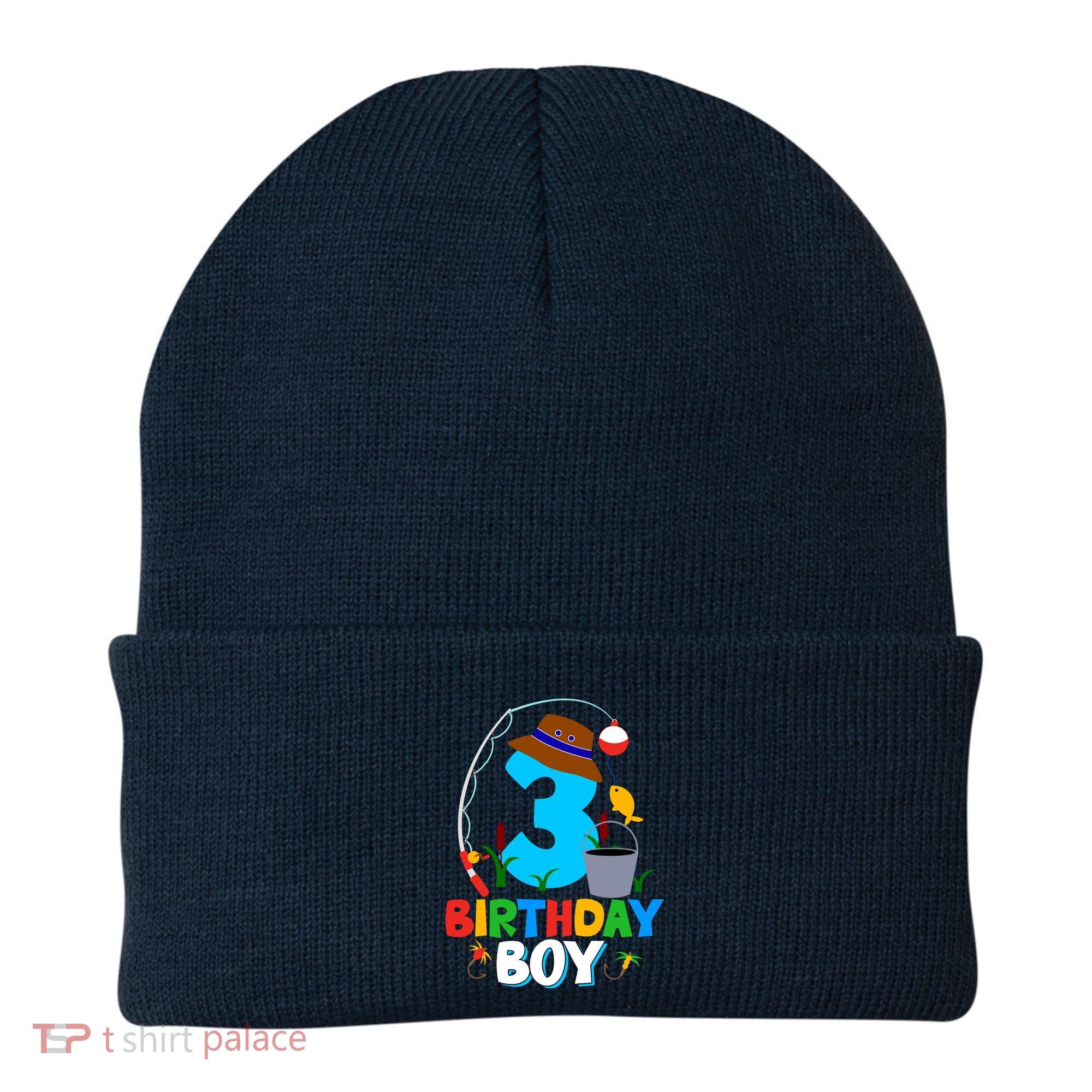 3rd Birthday Boy Fishing Fish Bday Party Decorations Beanie