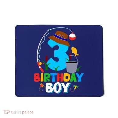 3rd Birthday Boy Fishing Fish Bday Party Decorations Mousepad