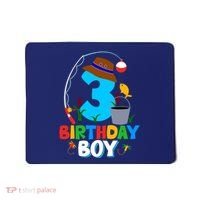 3rd Birthday Boy Fishing Fish Bday Party Decorations Mousepad thumb 0