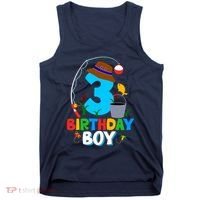 3rd Birthday Boy Fishing Fish Bday Party Decorations Tank Top thumb 0