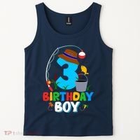 3rd Birthday Boy Fishing Fish Bday Party Decorations Tank Top thumb 2