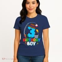 3rd Birthday Boy Fishing Fish Bday Party Decorations Women's T-Shirt thumb 4