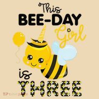 3rd Birthday Bee Themed 3 Year Old Bday Matching Party Tote Bag thumb 4