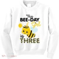 3rd Birthday Bee Themed 3 Year Old Bday Matching Party Kids Sweatshirt thumb 0
