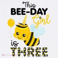 3rd Birthday Bee Themed 3 Year Old Bday Matching Party Kids Sweatshirt thumb 2