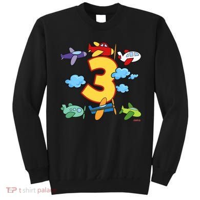 3rd Birthday Boy Airplane Pilot 3 Years Birthday Sweatshirt