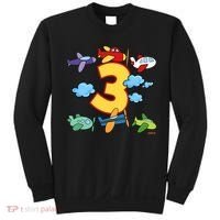 3rd Birthday Boy Airplane Pilot 3 Years Birthday Sweatshirt thumb 0