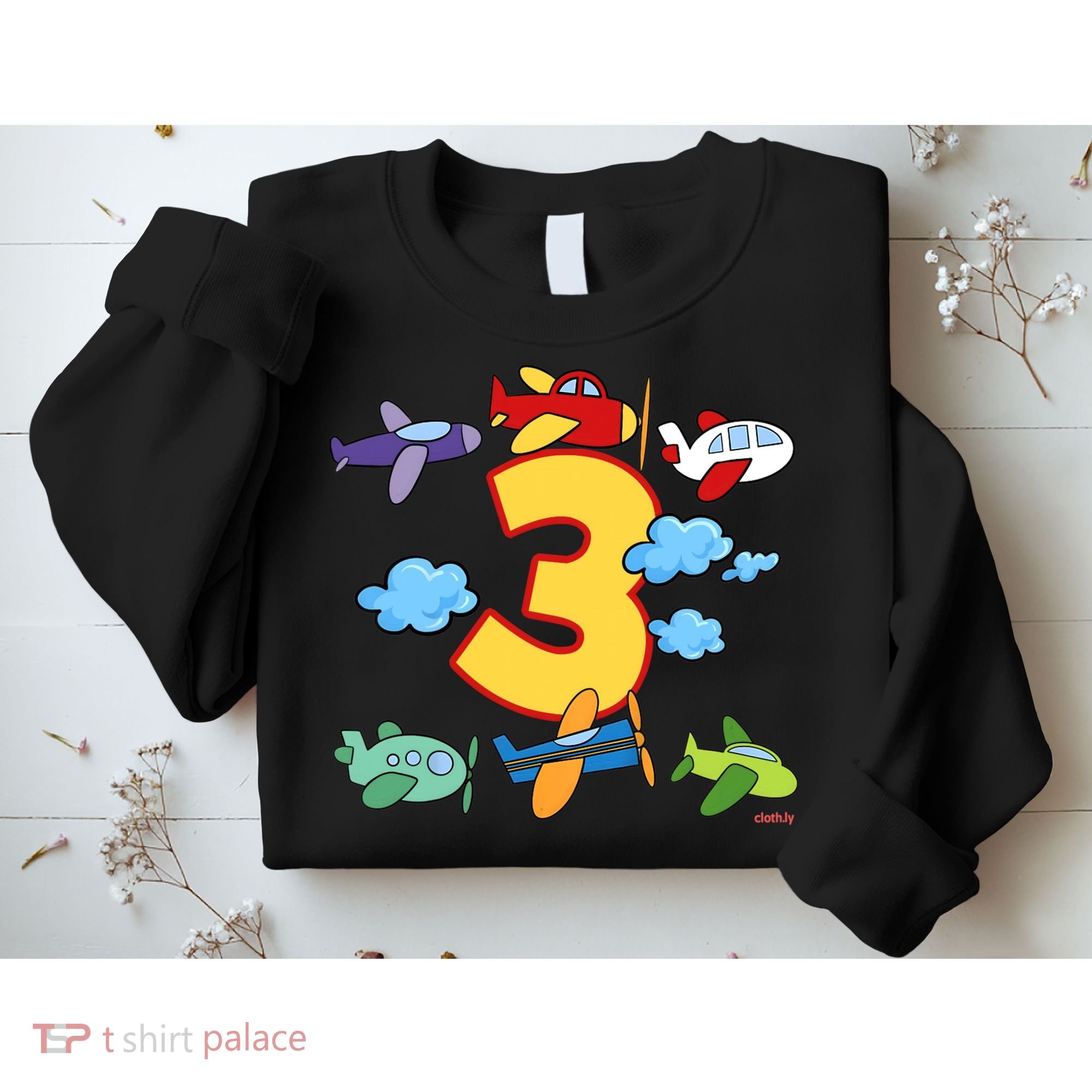 3rd Birthday Boy Airplane Pilot 3 Years Birthday Sweatshirt